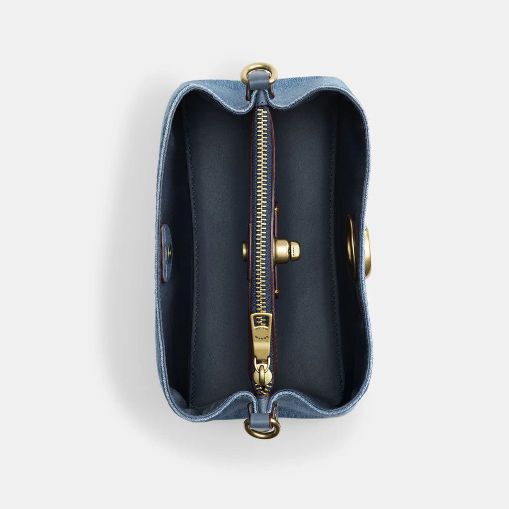 Coach Willow Bucket Bag Denim - Image 4