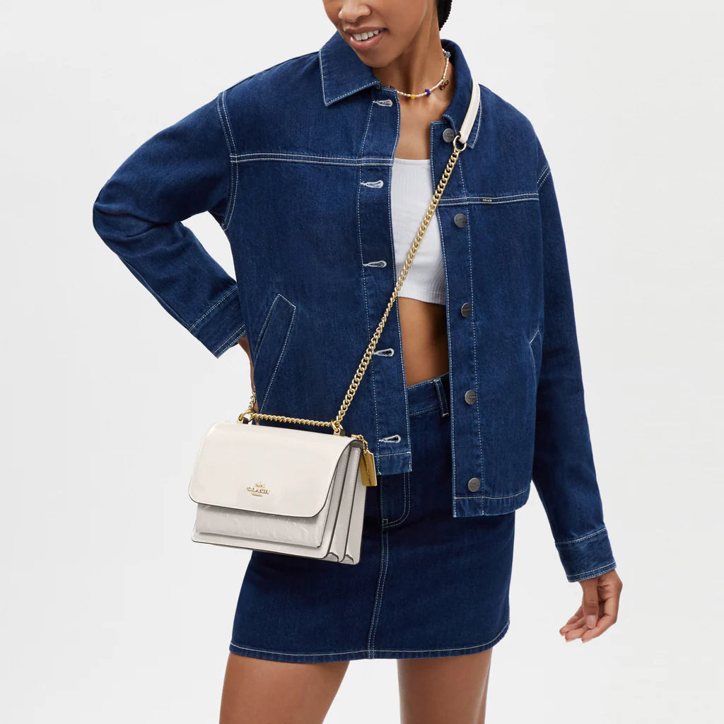 Coach Klare Crossbody Bag In Signature Canvas White Chalk - Image 4