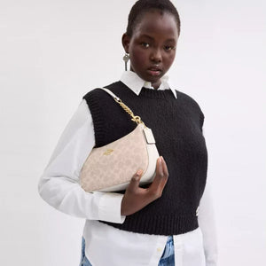 Coach Teri Shoulder Bag In Signature Canvas Sand White - Image 2