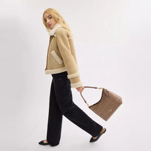 Coach Laurel Shoulder Bag In Signature Canvas Tan Brown - Image 5