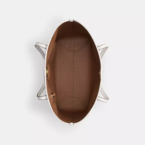 Coach City Tote Bag In Signature Canvas Sand Chalk - Image 4