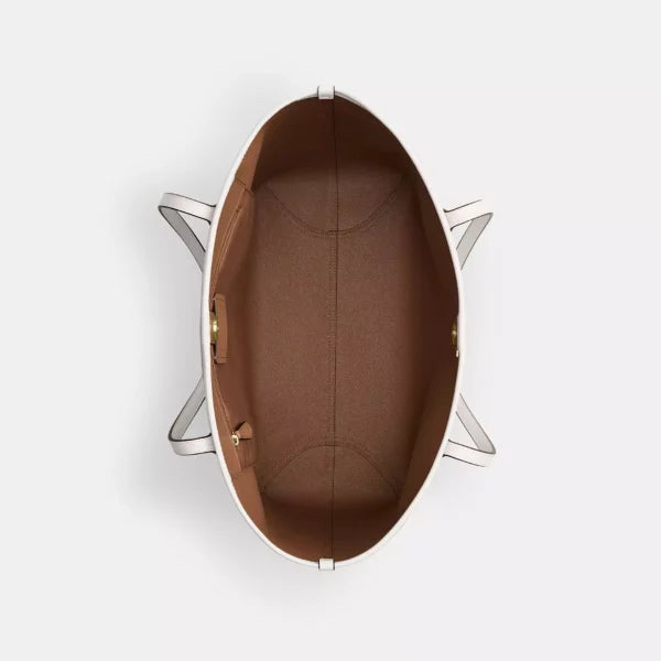 Coach City Tote Bag In Signature Canvas Sand Chalk - Image 4