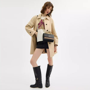Coach Klare Crossbody Bag In Signature Canvas Tan Black - Image 3