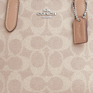 Coach City Mini Tote Bag In Signature Canvas Sand Taupe - Image 5