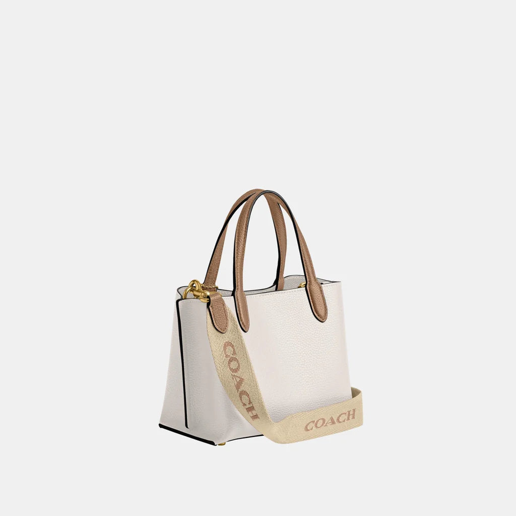 Coach Willow Tote Bag 18 Leather Chalk - Image 2