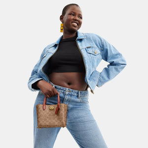 Coach Willow Tote Bag 18 In Signature Canvas - Image 7