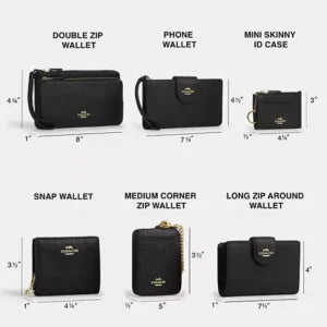 Coach Mini Skinny Id Case Crossgrain Leather/Gold/Black - Image 3