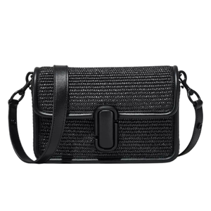 Marc Jacobs The Shoulder Bag Straw - Black