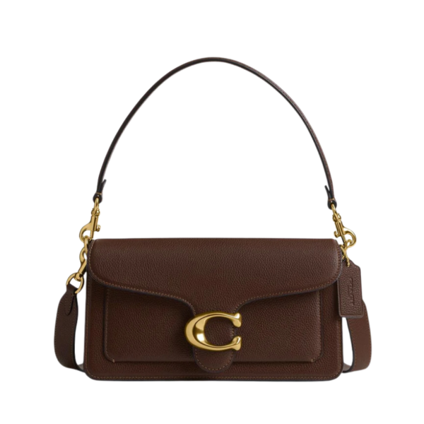 Tabby Shoulder Bag 26 refined pebble leather Maple Gold
