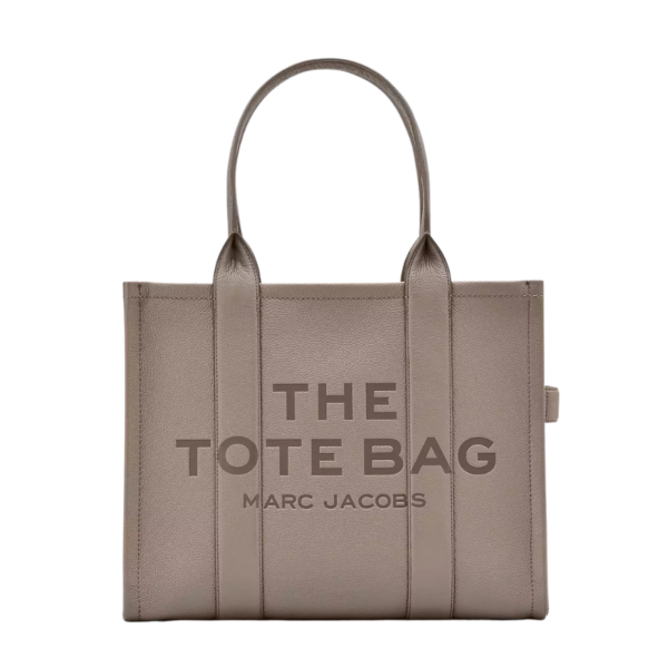 THE Marc Jacobs LEATHER LARGE TOTE BAG Cement