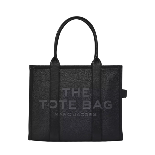 THE Marc Jacobs LEATHER LARGE TOTE BAG Black