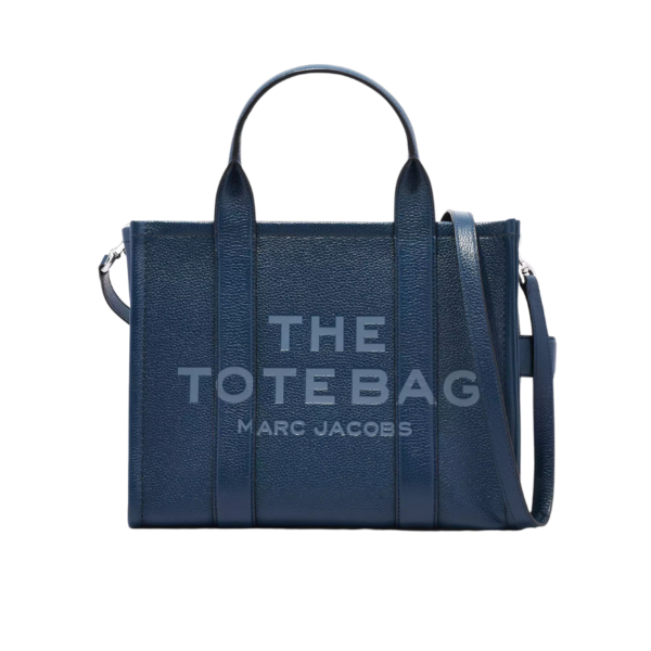 The Marc Jacobs Medium Tote Bag Leather Blue Sea