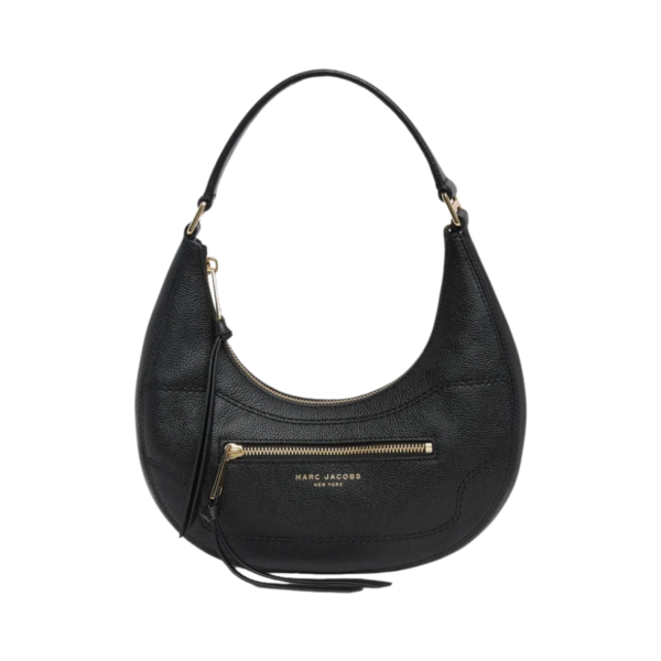 The Marc Jacobs Small Leather Crescent Shoulder Bag Black