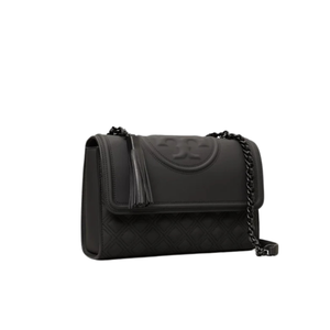 Tory Burch Fleming Small Convertible Shoulder Bag Black Matte