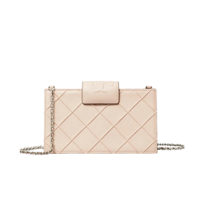Tory Burch Mini Fleming Soft Chain Wallet Soft Pink
