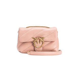Mini Love Bag Puff Maxi Quilt PINK/DUSTY PINK-ANTIQUE GOLD