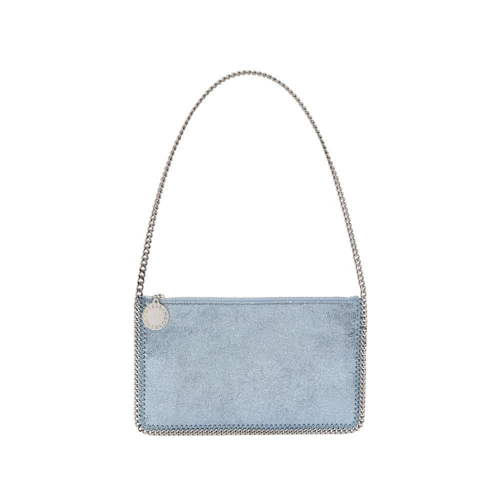 STELLA MCCARTNEY Falabella Pochette in Faux Shaggy Deer Blue