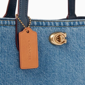 Coach Willow Tote Bag 24 In Denim - Image 3