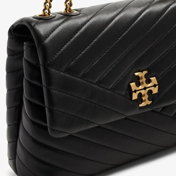 Tory Burch Kira Chevron Convertible Shoulder Bag Black - Image 4