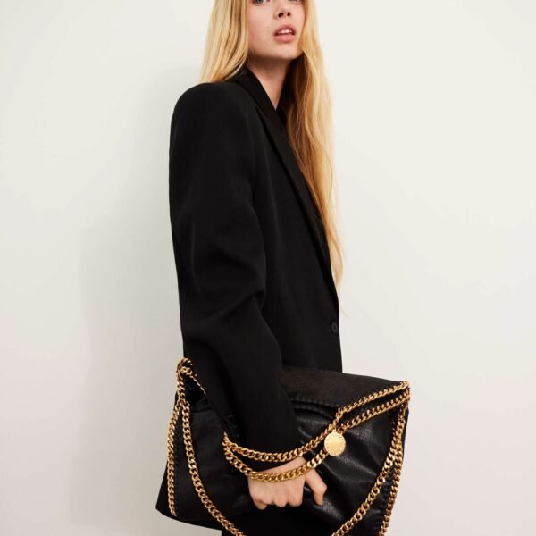 Stella McCartney Falabella chain-fold over tote bag Black gold - Image 2
