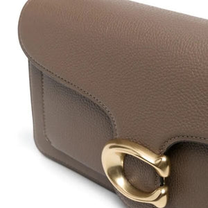 Tabby Shoulder Bag 26 refined pebble leather Dark Stone - Image 4