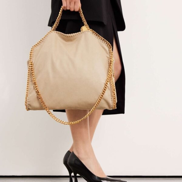 Stella McCartney Falabella Fold over tote bag Beige - Image 7