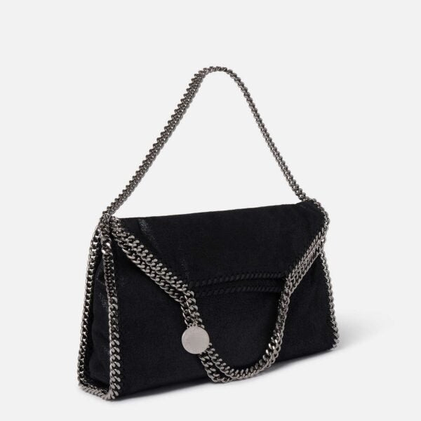 Stella McCartney Falabella chain-trimmed tote bag Black Silver - Image 4