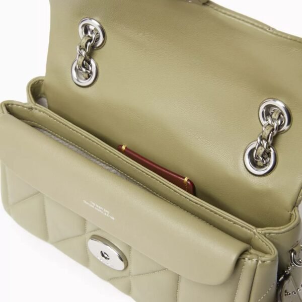 Tabby Shoulder Bag 20 With Quilting leather Green - Image 4
