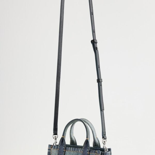 Marc Jacobs The Denim Printed Leather Crossbody Tote Bag - Image 3