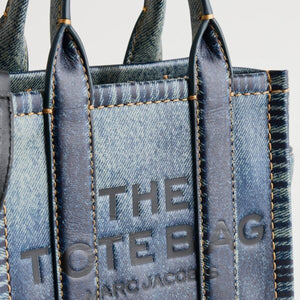 Marc Jacobs The Denim Printed Leather Crossbody Tote Bag - Image 4