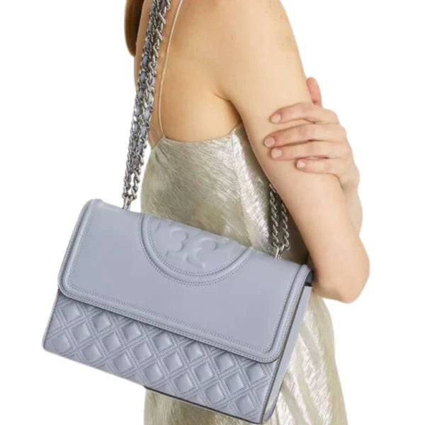 Tory Burch Fleming Convertible Shoulder Bag Cloud Blue - Image 5