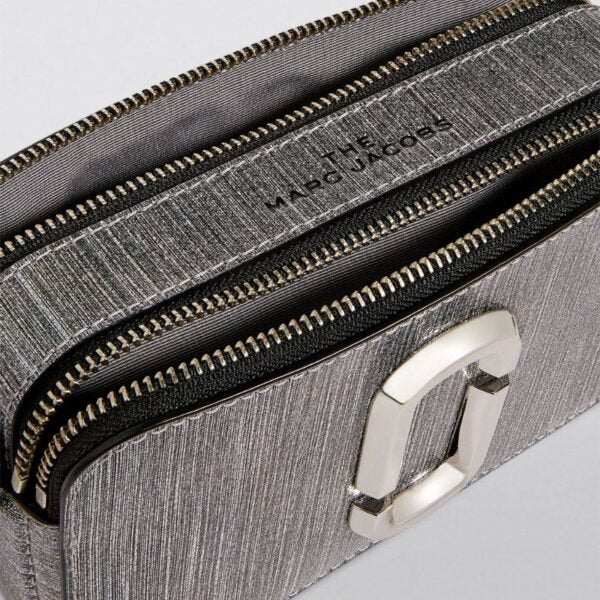 The Marc Jacobs Snapshot Cross-Body Bag Glitter Silver - Image 3