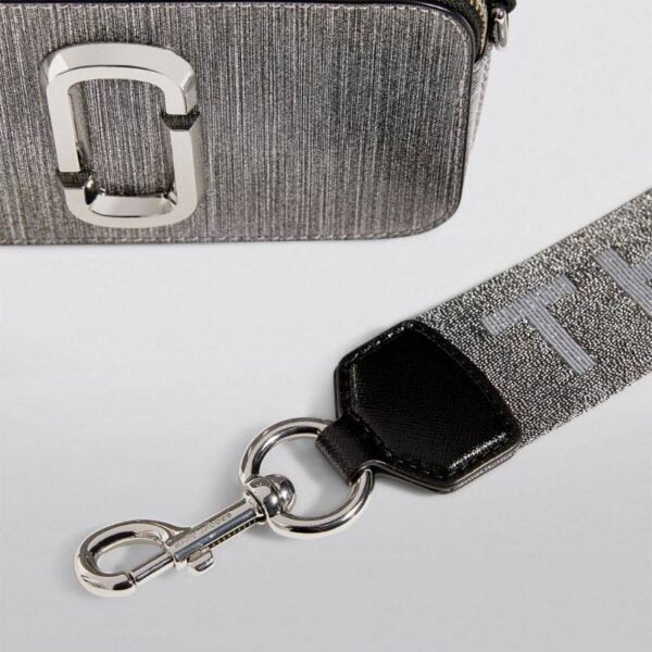 The Marc Jacobs Snapshot Cross-Body Bag Glitter Silver - Image 4