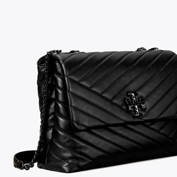 Tory Burch Kira Chevron-Quilted Convertible Shoulder Bag Black Dark - Image 3