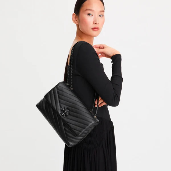 Tory Burch Kira Chevron-Quilted Convertible Shoulder Bag Black Dark - Image 5