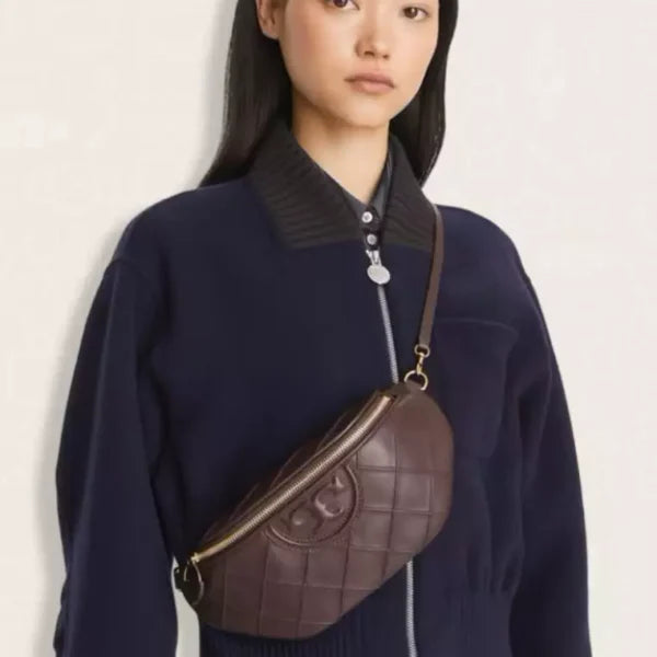 Tory Burch Fleming Soft Convertible Belt Bag Wine - Image 3
